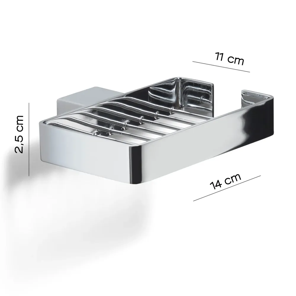 Portaoggetti doccia parete Gedy serie Lounge - Cromato