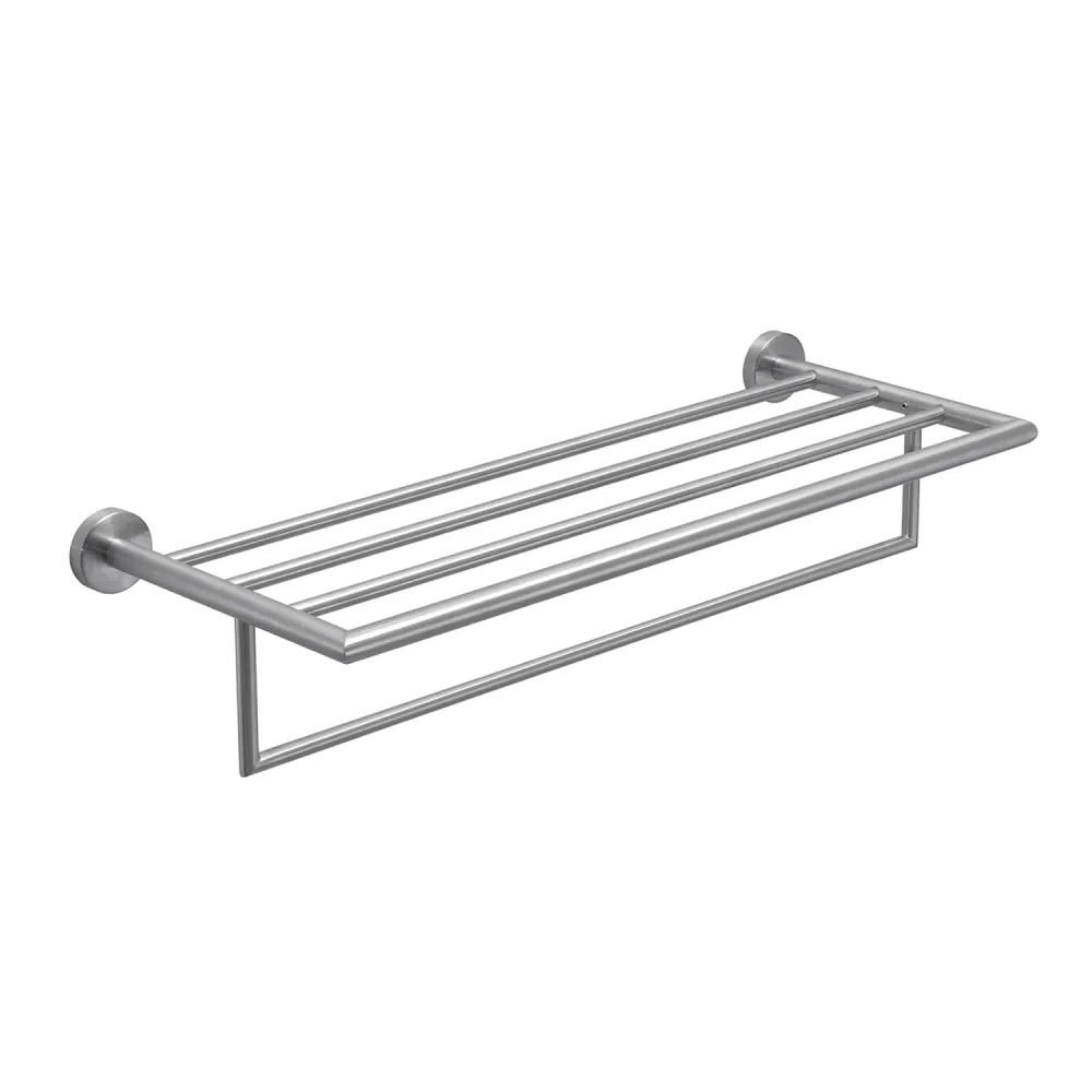 Portarrollos de Toilet Estante porta toallas L. 63 cm en Acero Inoxidable AISI 304 Gedy serie Project - Cepillado