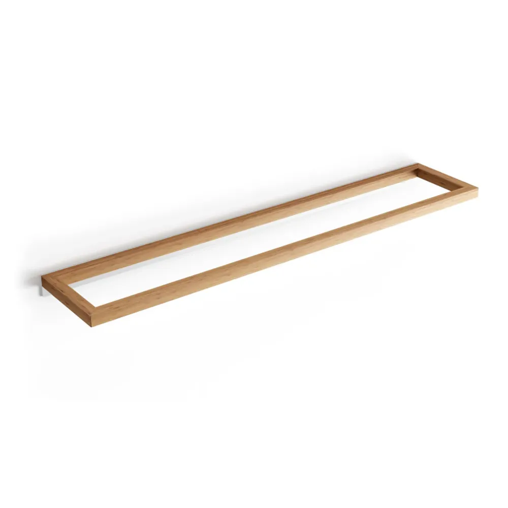 Portarrollos de Toilet Estante/porta toallas de madera de bambú para fijar la pared de Lineabeta - 638mm