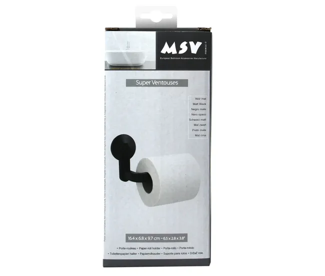 Portarrollos de Toilet Portarollo /Toallero Negro Mate Dimensiones: 16,4X6,8X9,7Cm