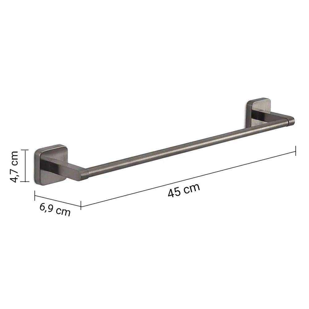 Portasalviette 45 cm Gedy modello Tonga 45x6.9xH4.7 cm - Gun Metálico