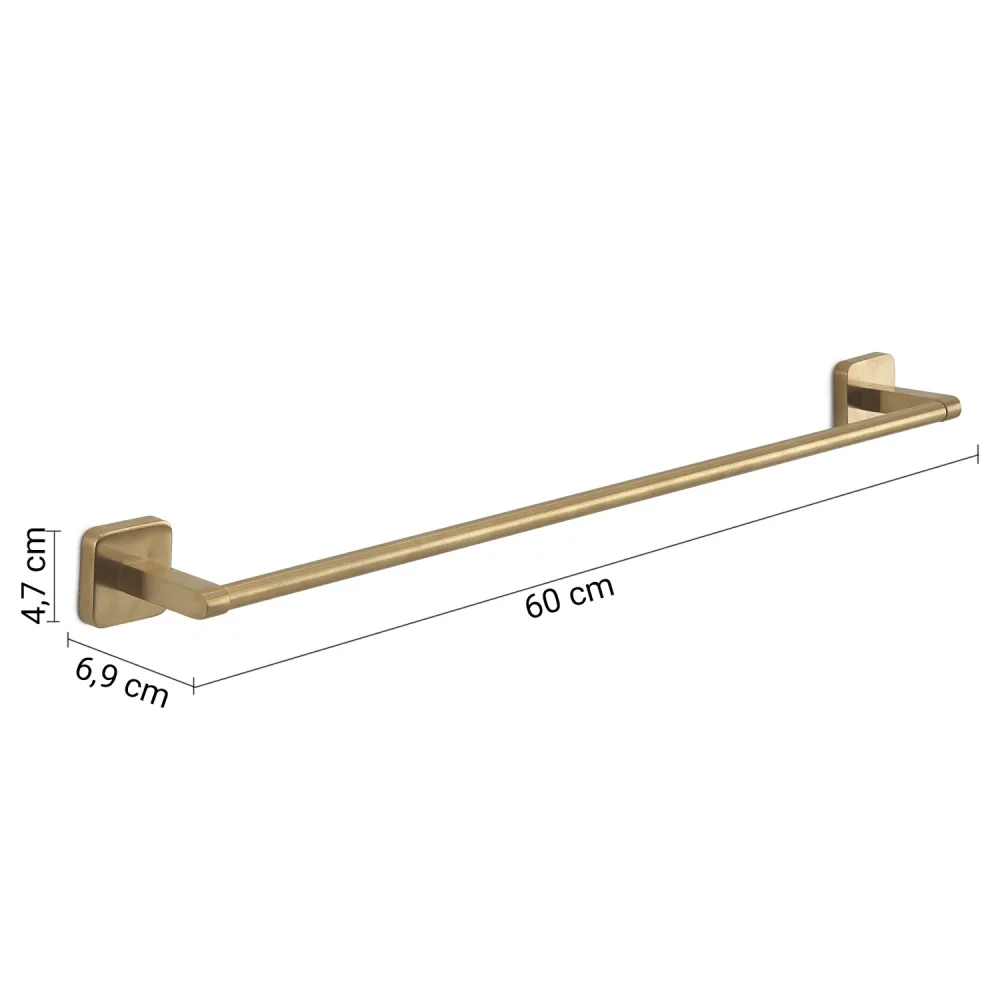 Portasalviette 60 cm Gedy modello Tonga 60x6.9xH4.7 cm - Oro Matt