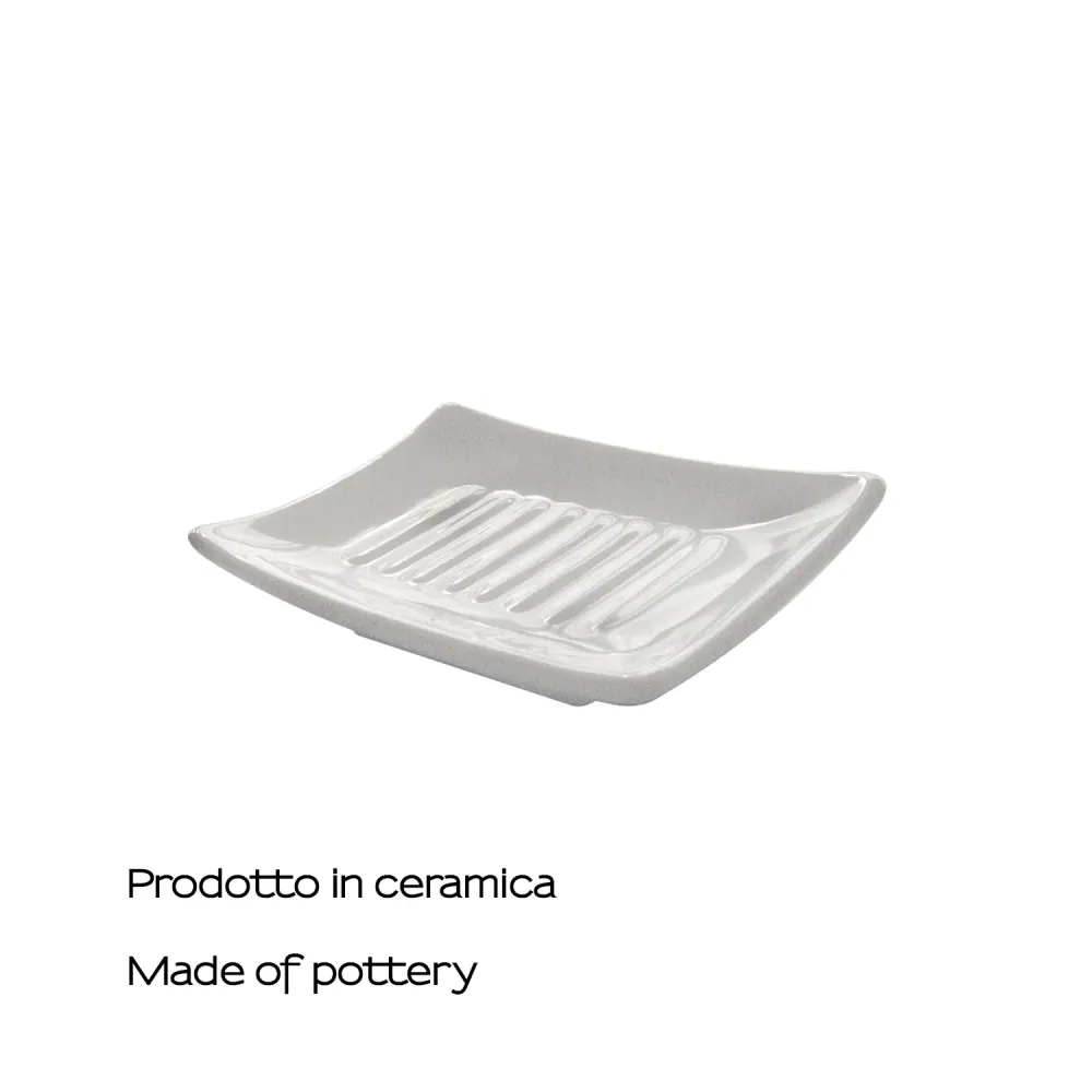 Portasapone ceramica Gedy serie Verbena - Bianco