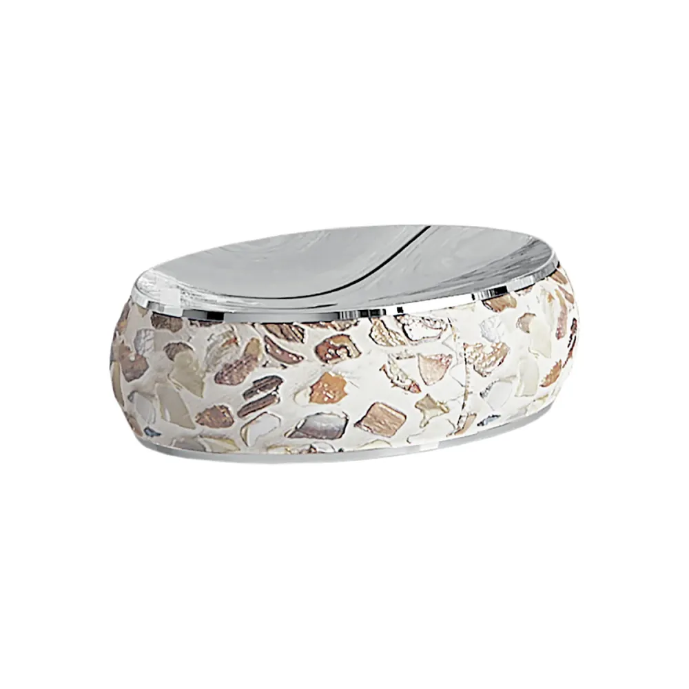 Portasapone ceramica e madreperla Gedy serie Marina - Crema