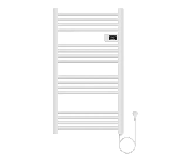 Radiador toallero eléctrico mural Follo 500W 16 tubos aluminio 96x54cm - Blanco