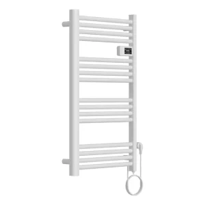 Radiador toallero eléctrico mural Follo 500W 16 tubos aluminio 96x54cm - Blanco
