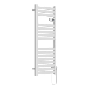 Radiador toallero eléctrico mural Ringebu 500W 16 lamas aluminio 120x50cm - Blanco