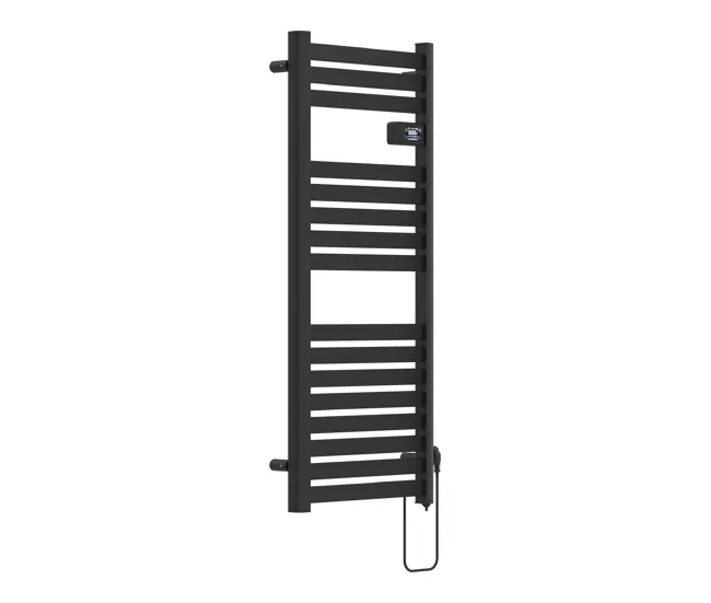 Radiador toallero eléctrico mural Ringebu 500W 16 lamas aluminio 120x50cm - Negro