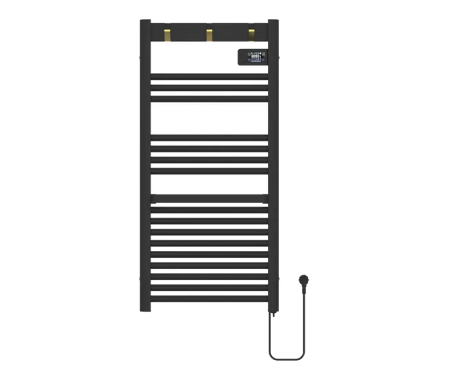 Radiador toallero eléctrico mural Uvdal 500W 16 tubos aluminio 105x50cm - Negro