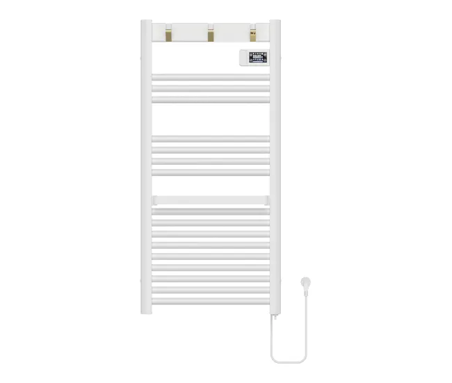 Radiador toallero eléctrico mural Uvdal 500W 16 tubos aluminio 105x50cm - Blanco