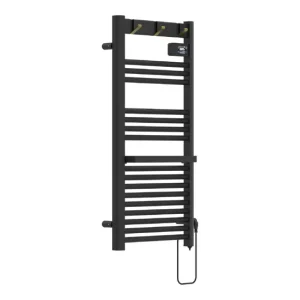Radiador toallero eléctrico mural Uvdal 500W 16 tubos aluminio 105x50cm - Negro