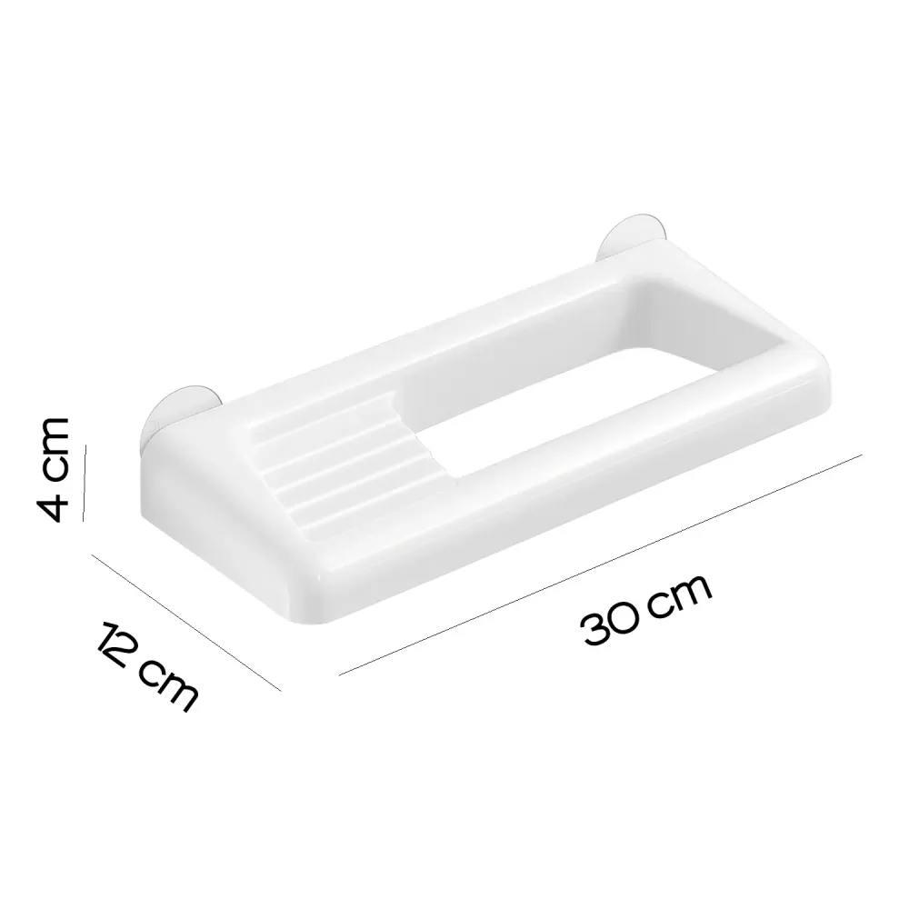 Set porta jabonera y porta toallas de Gedy serie Junior - Blanco para Viaje