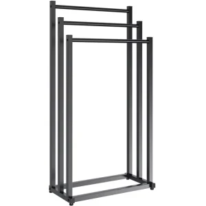 Toallero Anoka Acero Negro 22X45X85 cm