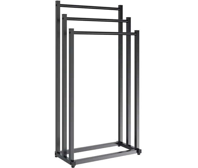 Toallero Anoka Acero Negro 22X45X85 cm