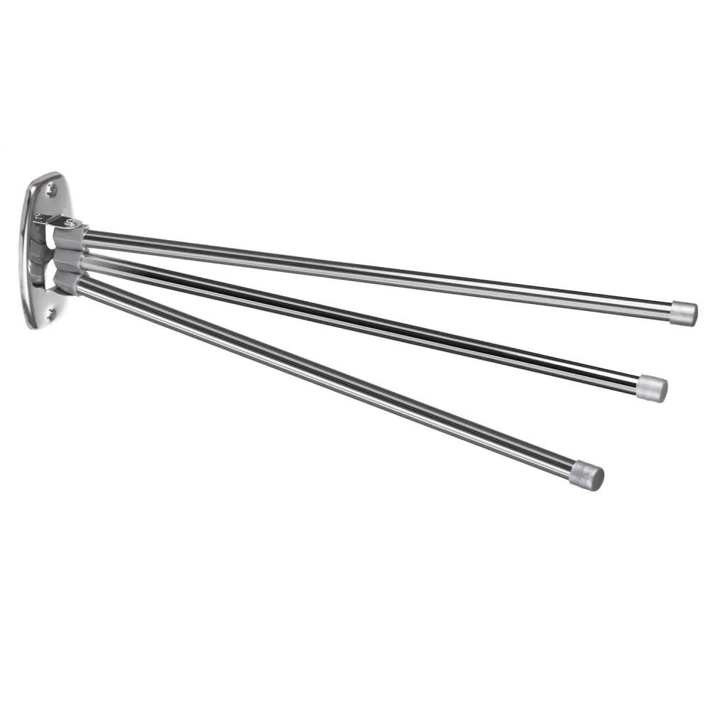 Toallero en barra con 3 brazos móviles 45cm incl. kit de montaje Cromo