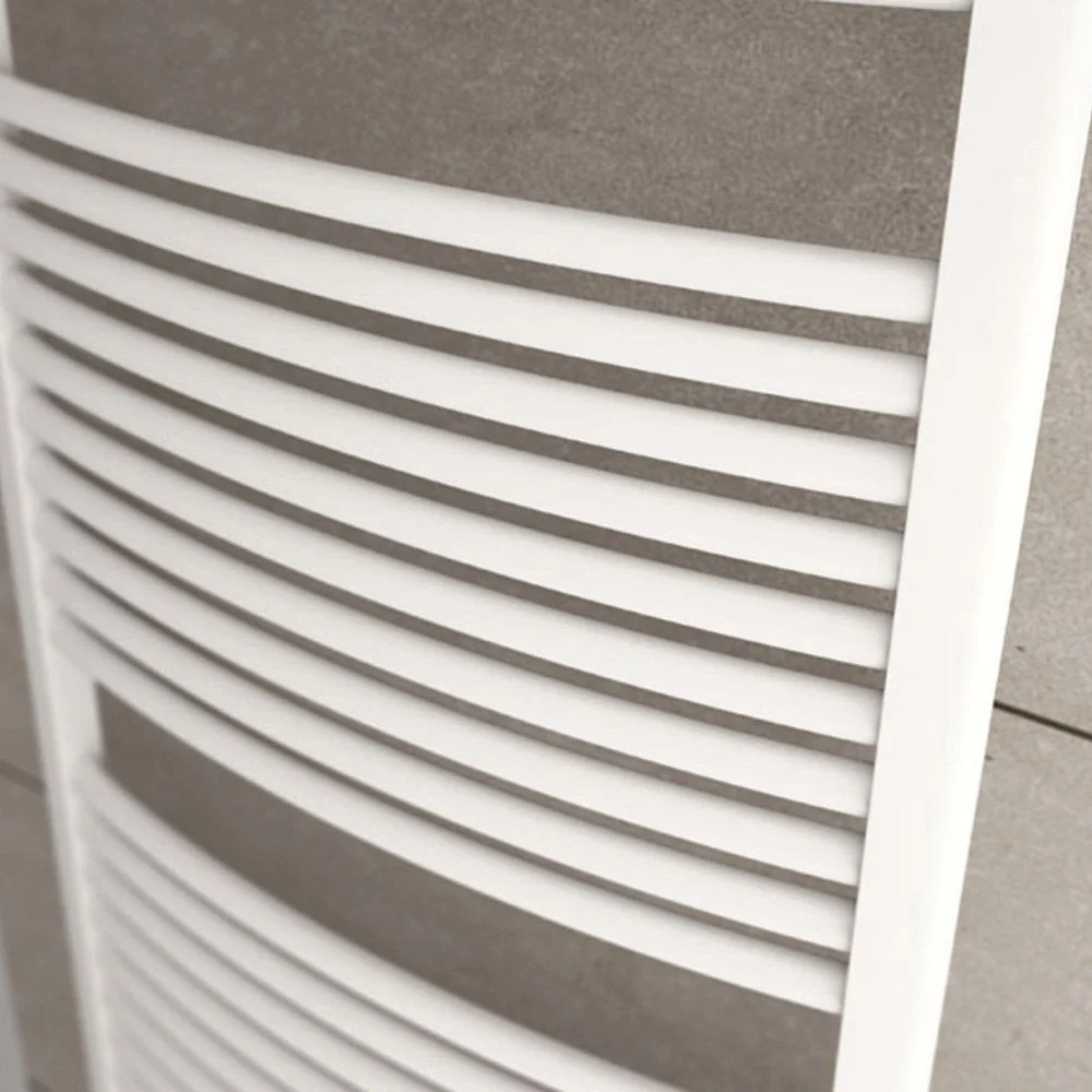 Toallero calefactor Lazzarini Sanremo curvo 1110x500 intereje 450 blanco