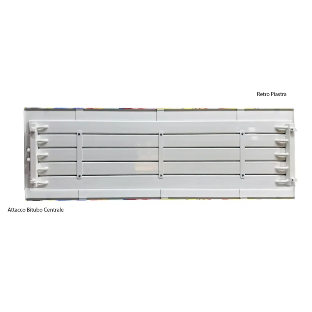 Toallero de diseño línea TermoCrea Modelo 'New York' cm 51x120 con placa horizontal intereje mm 50