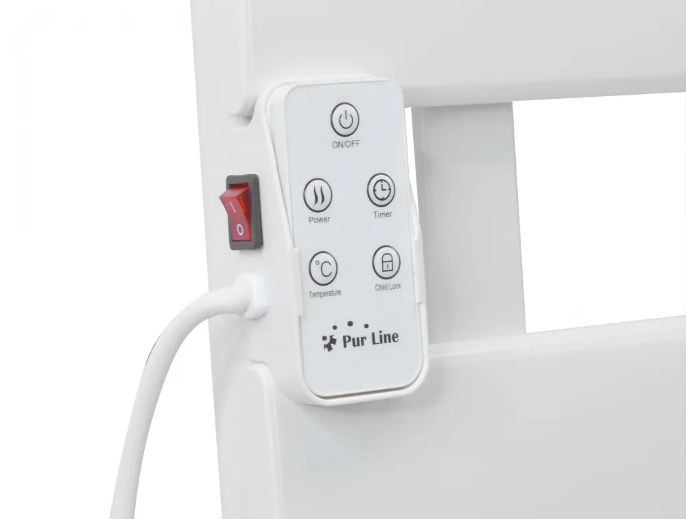 Toallero Eléctrico 500W blanco con display LED y WiFi