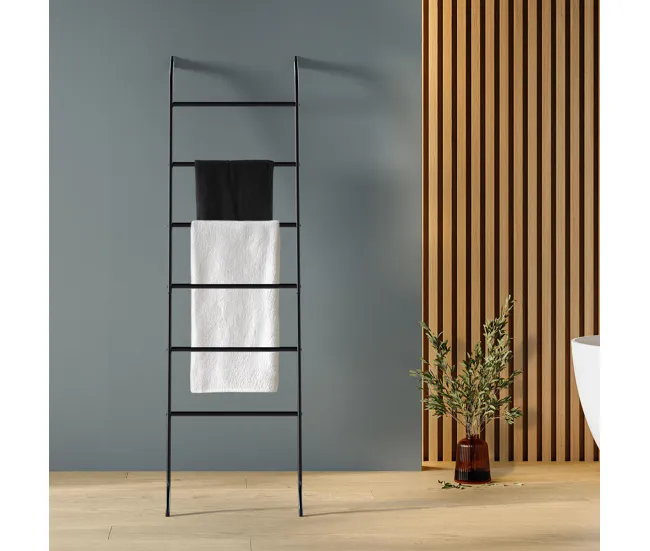Toallero Elkin Metálico Negro 15X46X147 cm