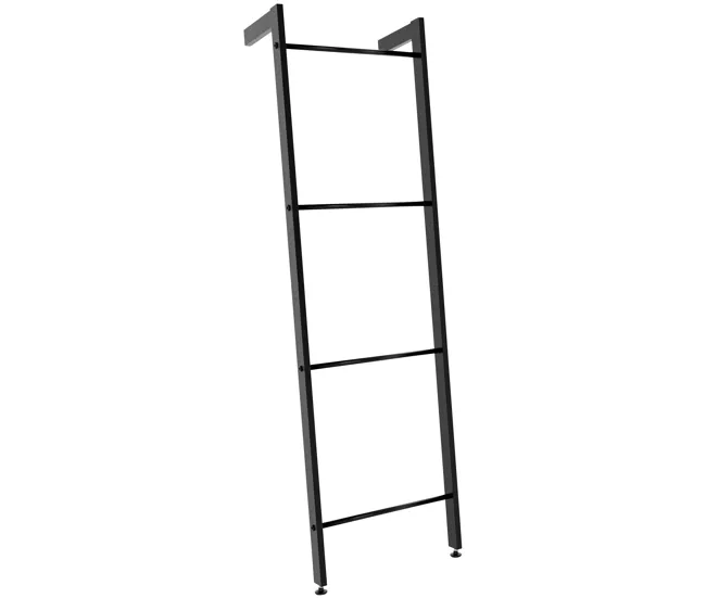 Toallero escalera Betti de 4 barras Metálico Negro 13.5X49X170 cm