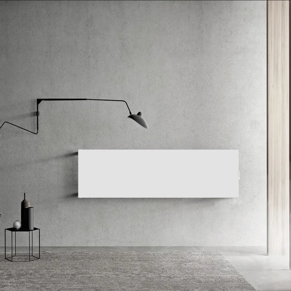 Toallero hidráulico con placa horizontal 510x1200 mm intereje 50 mm modelo TermoCrea Blanco