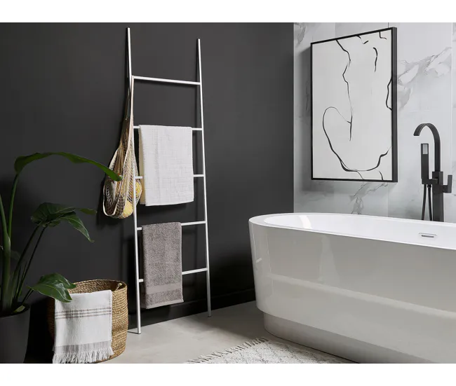 Toallero de metálico blanco 50 x 165 cm ARIBIBI