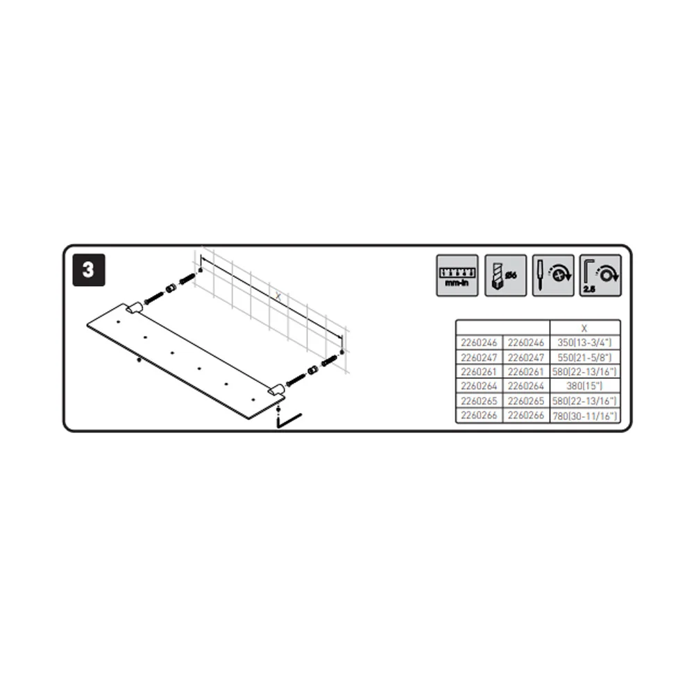 Toallero de pared en acero inoxidable satinado de la colección 'Logic' de Cosmic cm 59,5