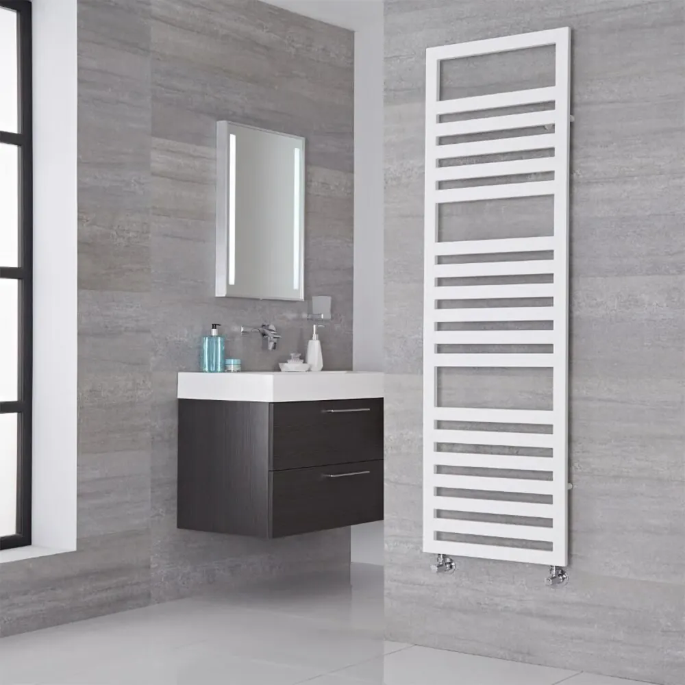 Toallero plano Lazzarini 1600x500 mm distancia entre ejes 400 mm/50 mm modelo Urbino acabado Blanco