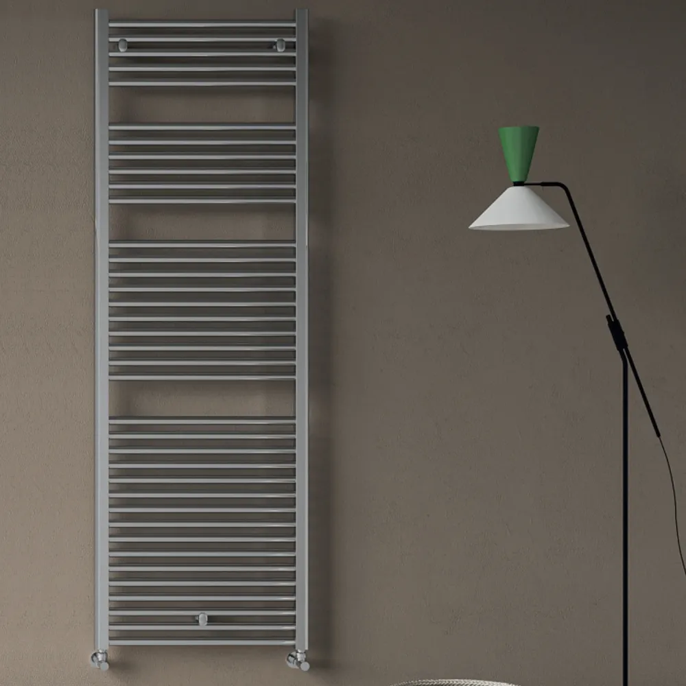 Toallero térmico adecuado para espacios pequeños modelo Roma 1230x400 intereje 350 cromado