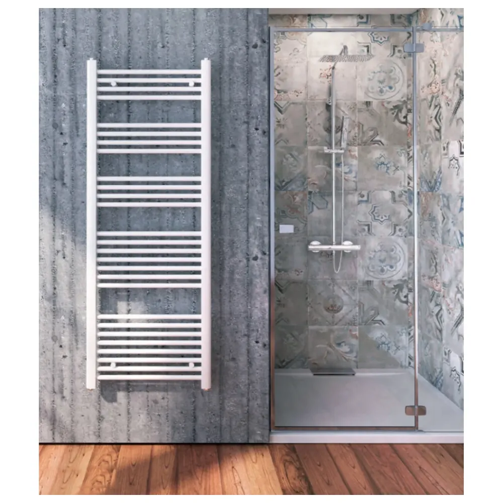 Toallero térmico línea Kalura recto 1120x550 mm y distancia entre ejes 500 - Blanco