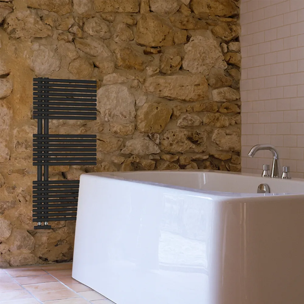 Toallero vertical 1120x500 mm intereje 50 mm modelo Bari acabado Blanco