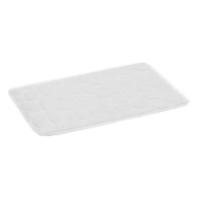 Alfombra baño mat stones blanco 60 x 40 cm
