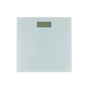 BÁSCULA BAÑO CRISTAL BLANCO 28X28CM