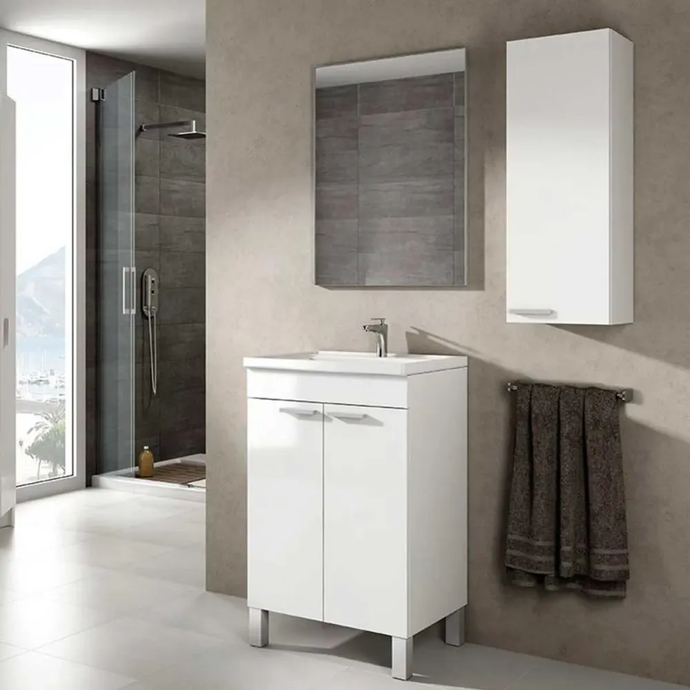 Columna de baño Koncept 1 puerta blanco 85x30x25 cm