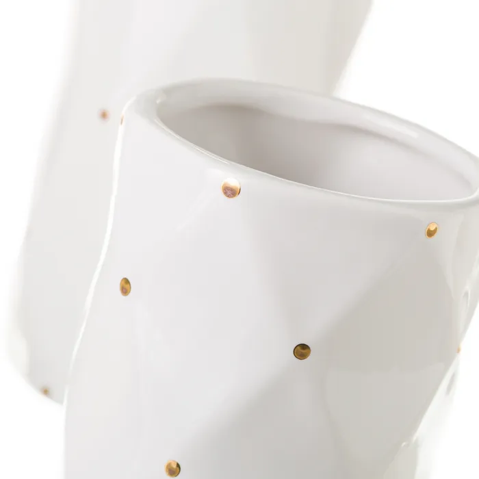 Set baño cerámica blanco 7,20 x 7,20 x 20,40 cm en Acero Inoxidable