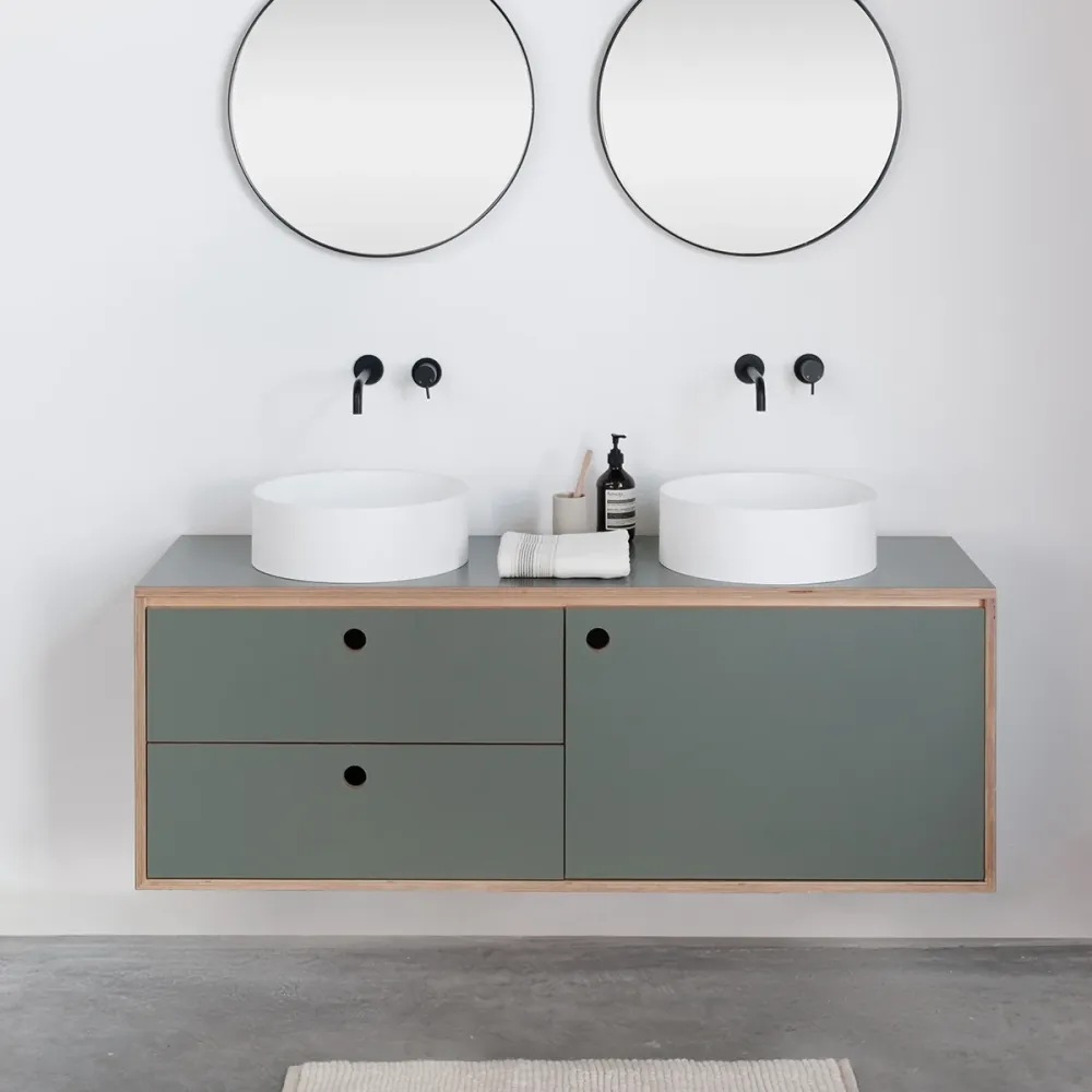 Troyes groene badkamerkast HPL - Body - 120cm