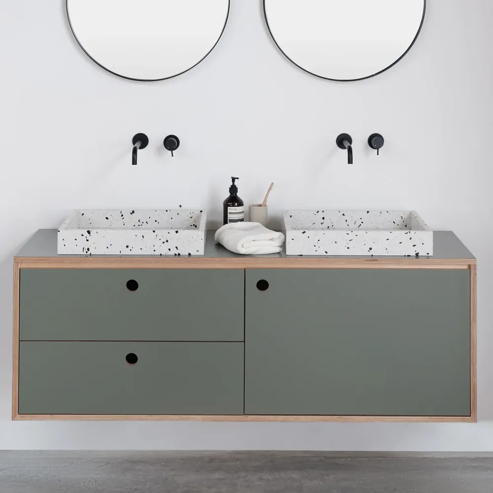 Troyes groene badkamerkast HPL - Body - 120cm