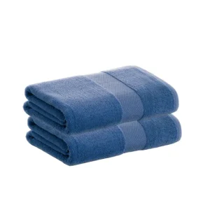 Algodón Egipcio Premium Pack 2 Toallas Azul Sábana de Algodón Donegal 100x150 cm Algodón 100% de 500gr/m2 de Calidad con S...