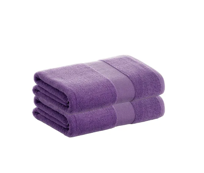 Pack 2 Toallas Malva Sábana de Algodón Donegal 100x150 cm Algodón 100% de 500gr/m2 de Calidad con Secado extra-rápido y de...