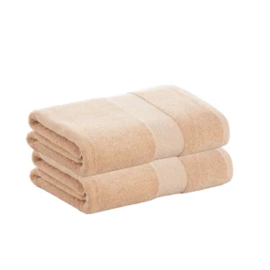 Pack 2 Toallas Marfil Sábana de Algodón Donegal 100x150 cm Algodón 100% de 500gr/m2 de Calidad con Secado extra-rápido y d...