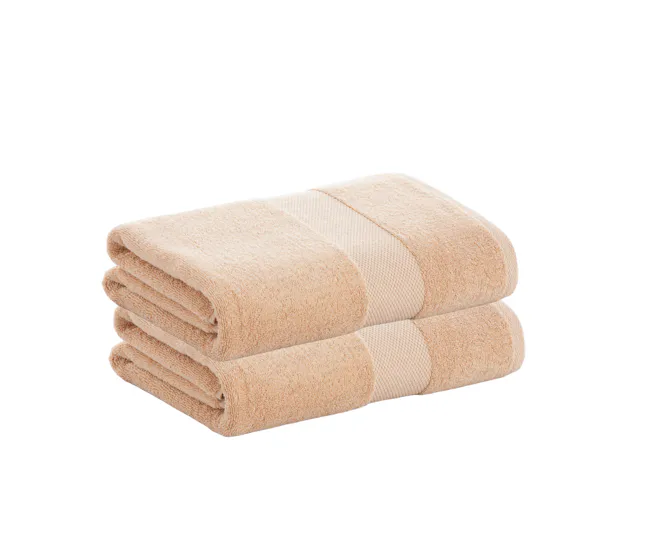 Pack 2 Toallas Marfil Sábana de Algodón Donegal 100x150 cm Algodón 100% de 500gr/m2 de Calidad con Secado extra-rápido y d...