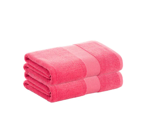 Pack 2 Toallas Rosa Sábana de Algodón Donegal 100x150 cm Algodón 100% de 500gr/m2 de Calidad con Secado extra-rápido y de...