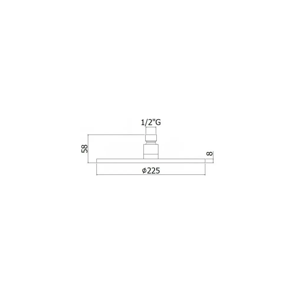 Soffione doccia tondo Paffoni Master diametro 225 mm metallo satinato