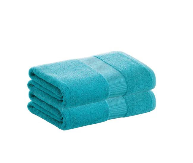 Toalla de Baño de Algodón Pack 2 Toallas Turquesa Sábana de Algodón Donegal 100x150 cm Algodón 100% de 500gr/m2 de Calidad...