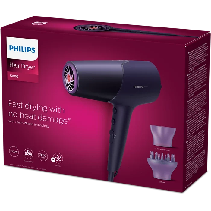 SECADOR PHILIPS BHD514/00 5000 Series para Baño Moderno