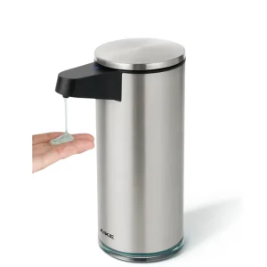AIKE SensePro Automatic Soap Dispenser Type-C Rechargable, Stainless Matte Black Coating 12.8 fl.oz. Liquid Soap Brushed