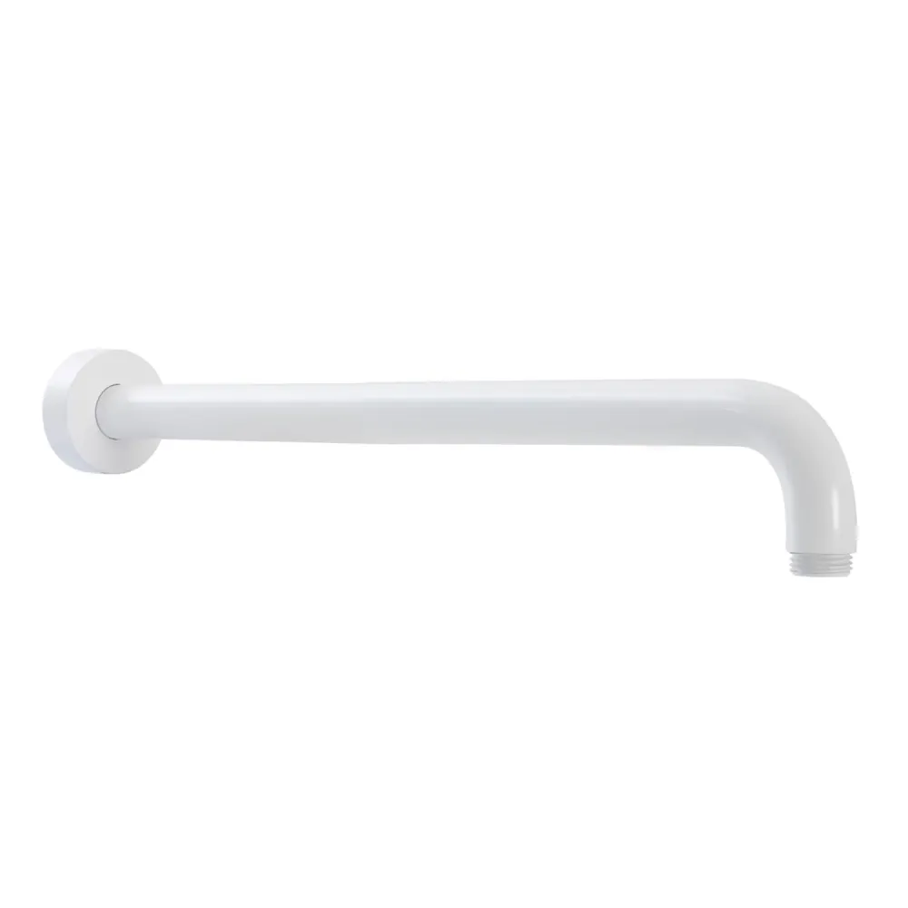 Braccio doccia lusso tondo ottone lunghezza 350mm bianco