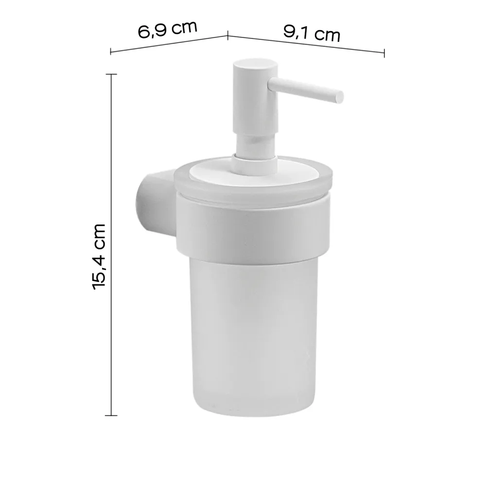 Dosasapone muro con erogatore di Gedy serie Pirenei - Bianco Matt