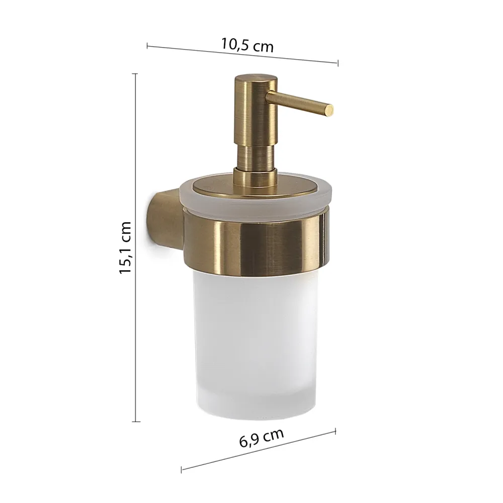 Dosasapone muro con erogatore di Gedy serie Pirenei - Oro Matt