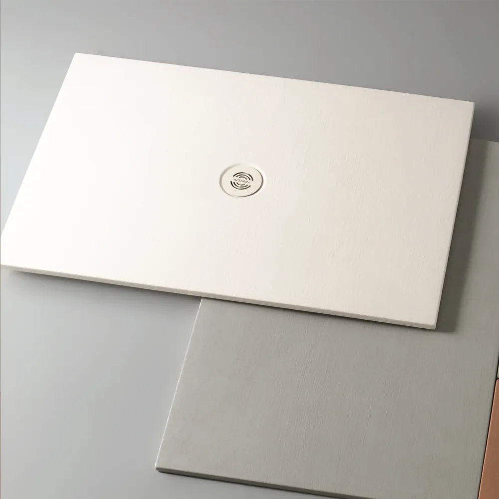 Plato de ducha rectangular de cerámica SoloDue cm 100x80 Blanco algodón